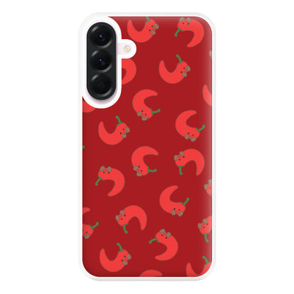 Red Chilli Pattern Phone Case for Galaxy A36