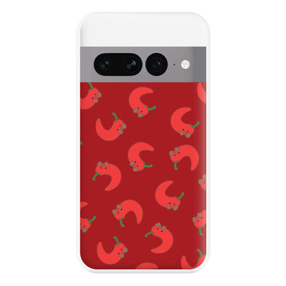 Red Chilli Pattern Phone Case for Google Pixel 7 Pro