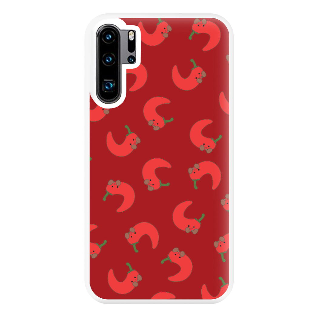 Red Chilli Pattern Phone Case for Huawei P30 Pro
