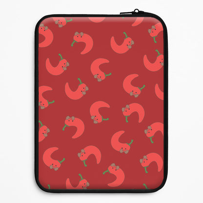 Red Chilli Pattern Universal Laptop Sleeve