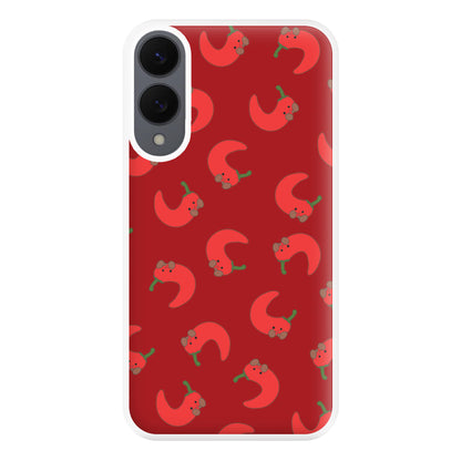 Red Chilli Pattern Phone Case for Galaxy S25 Edge
