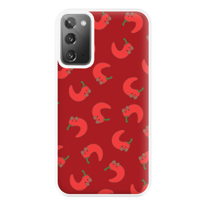 Red Chilli Pattern Phone Case for Galaxy Note 20 Ultra