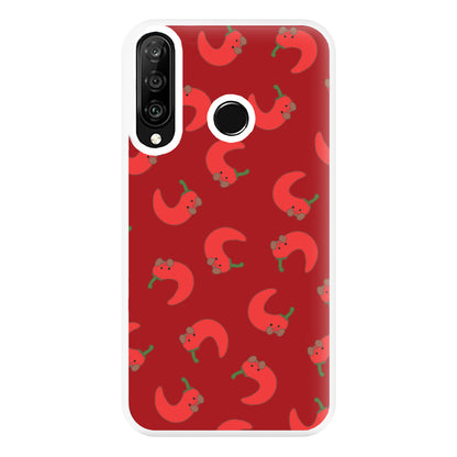 Red Chilli Pattern Phone Case for Huawei P30 Lite