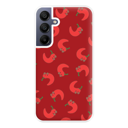 Red Chilli Pattern Phone Case for Galaxy A16