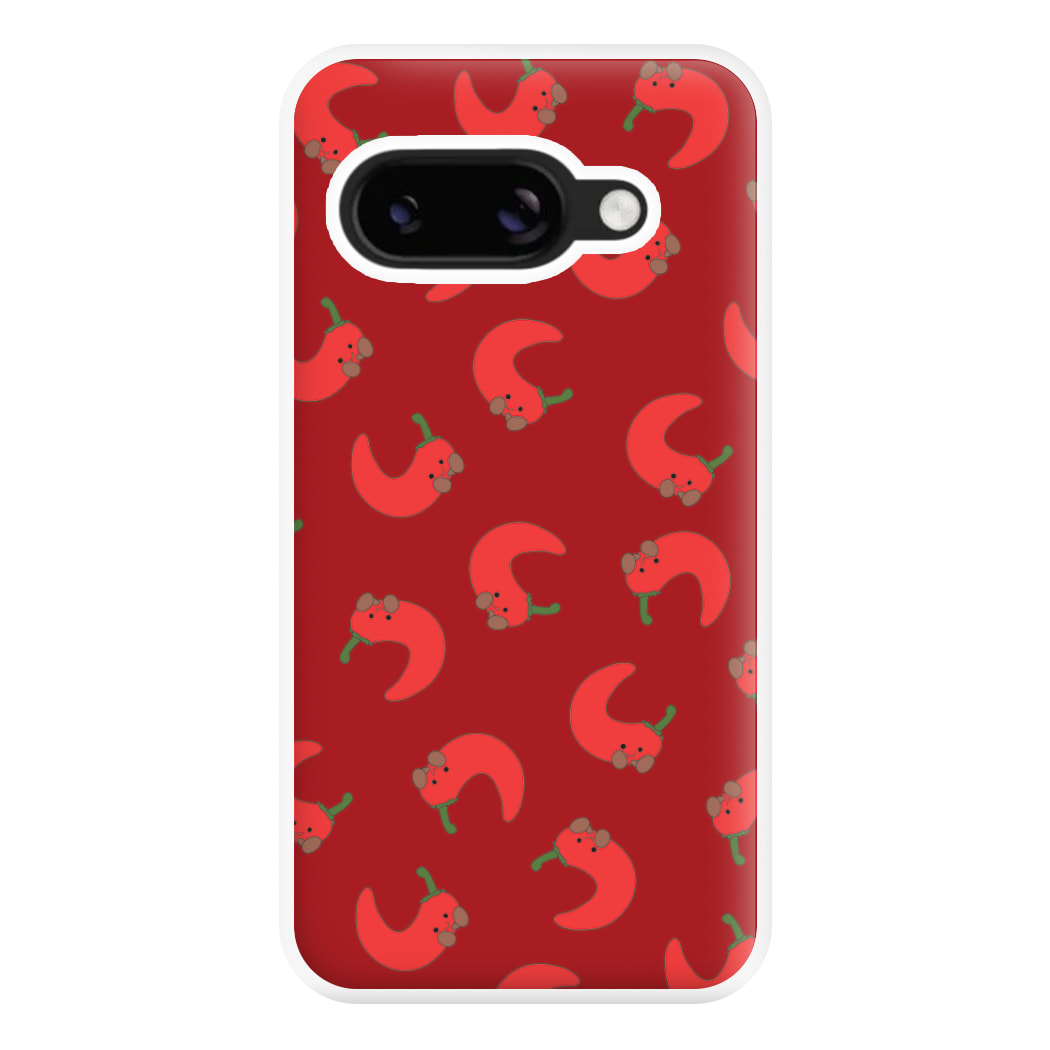 Red Chilli Pattern Phone Case for Google Pixel 8a