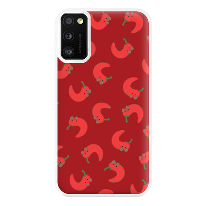 Red Chilli Pattern Phone Case for Galaxy A41