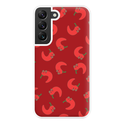 Red Chilli Pattern Phone Case for Galaxy S22 Plus