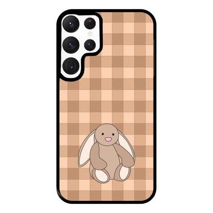 Bunny Checkered Pattern Phone Case for Galaxy S22 Ultra