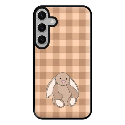 Bunny Checkered Pattern Phone Case for Galaxy S24FE