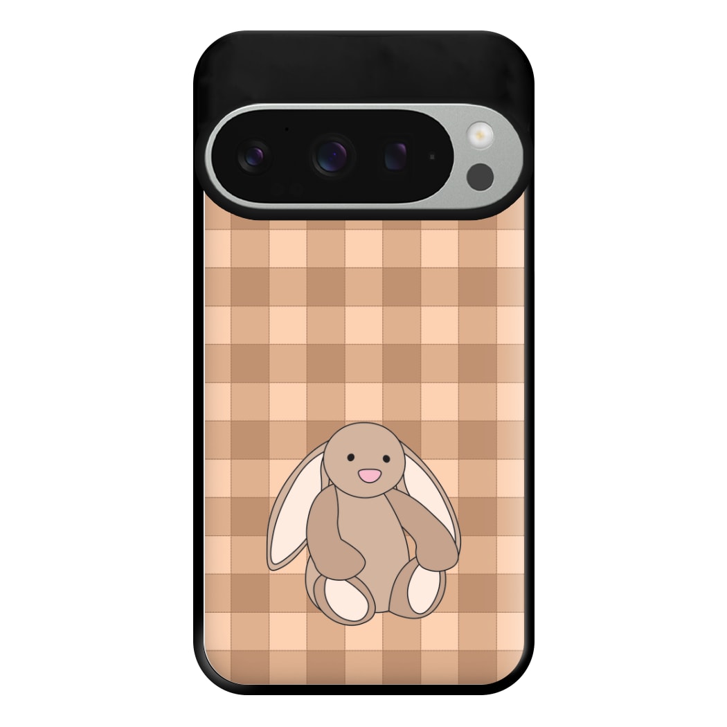 Bunny Checkered Pattern Phone Case for Google Pixel 9 Pro XL