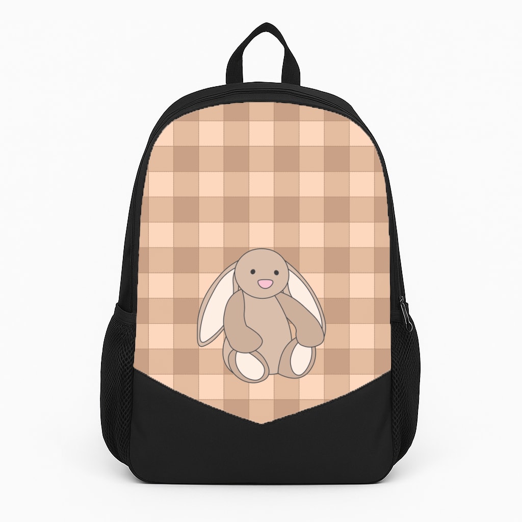 Bunny Checkered Pattern Backpack