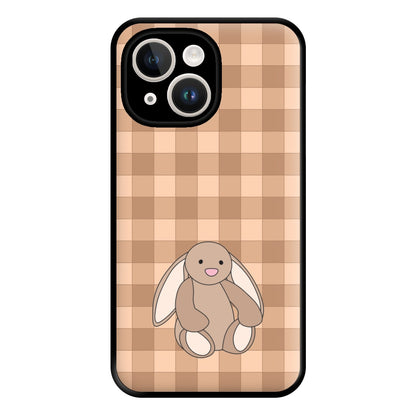 Bunny Checkered Pattern Phone Case for iPhone 14 Plus