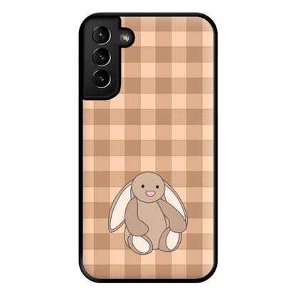 Bunny Checkered Pattern Phone Case for Galaxy S21 Plus