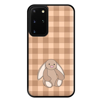 Bunny Checkered Pattern Phone Case for Galaxy S20 Plus