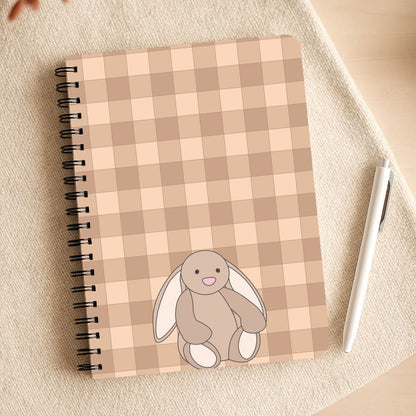 Bunny Checkered Pattern Notepad