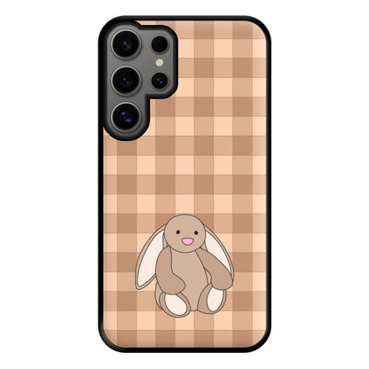 Bunny Checkered Pattern Phone Case for Galaxy S24 Ultra