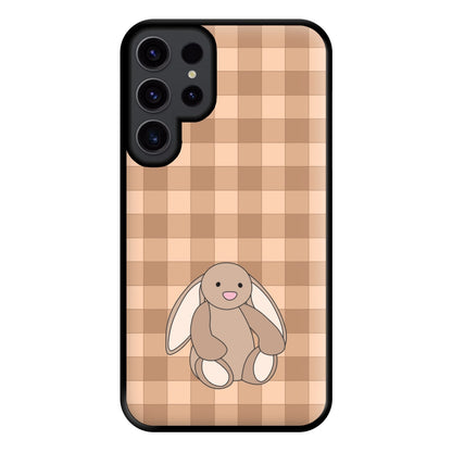 Bunny Checkered Pattern Phone Case for Galaxy S23 Ultra
