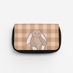 Bunny Checkered Pattern Pencil Case