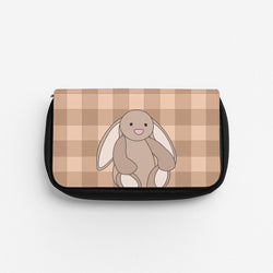 Bunny Checkered Pattern Pencil Case