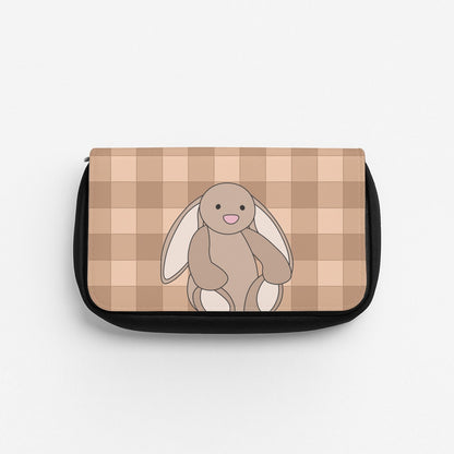 Bunny Checkered Pattern Pencil Case