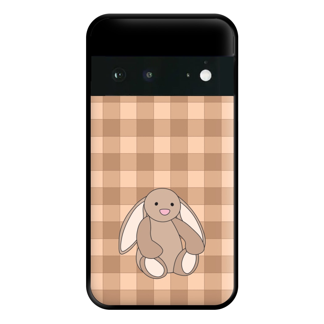 Bunny Checkered Pattern Phone Case for Google Pixel 6a