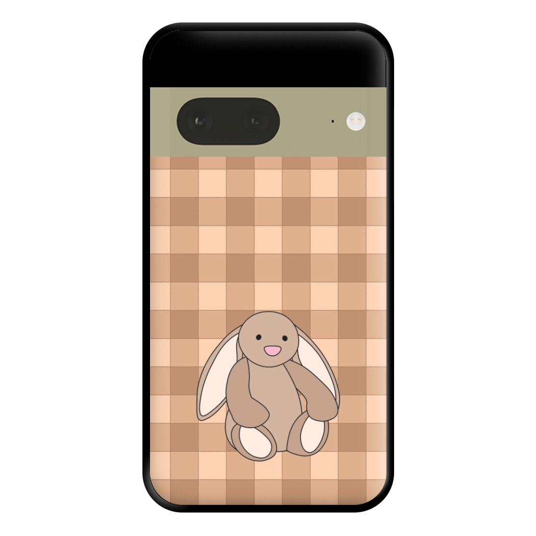 Bunny Checkered Pattern Phone Case for Google Pixel 7a
