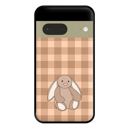 Bunny Checkered Pattern Phone Case for Google Pixel 7a