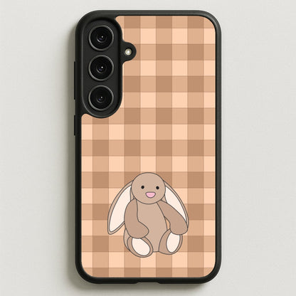 Bunny Checkered Pattern Phone Case for Galaxy S25FE
