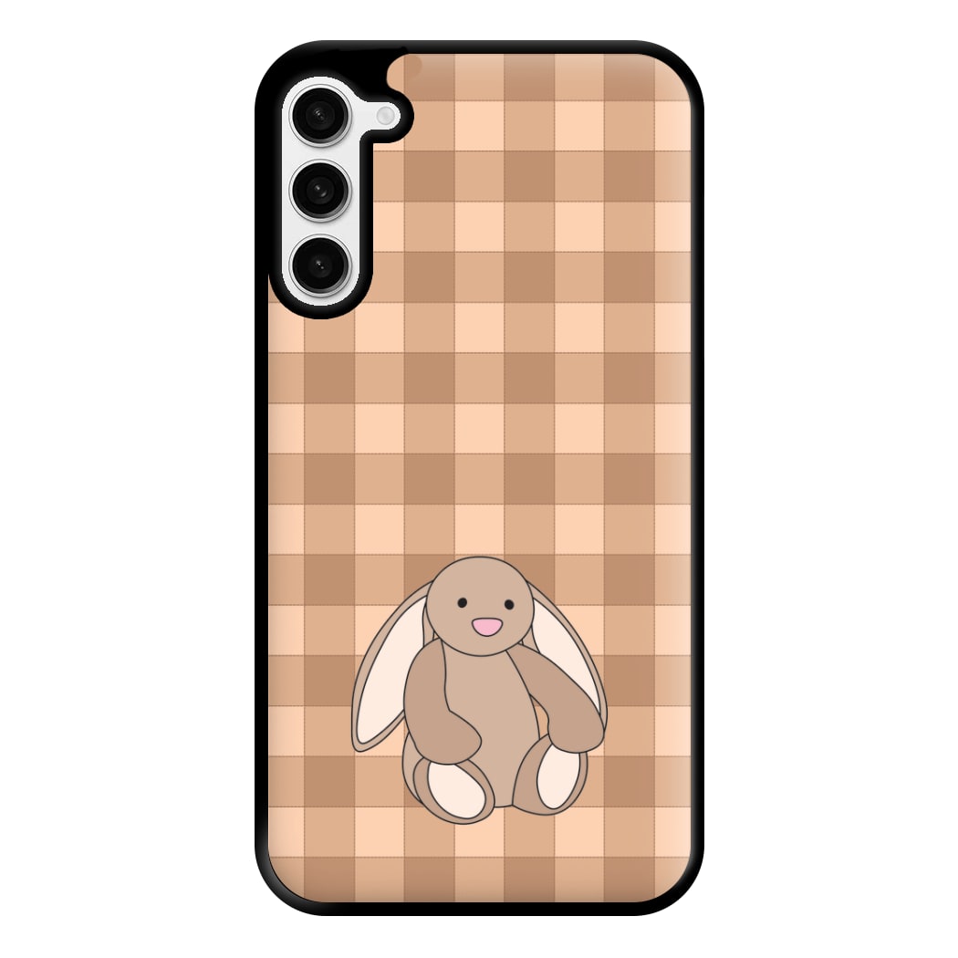 Bunny Checkered Pattern Phone Case for Galaxy S23 Plus