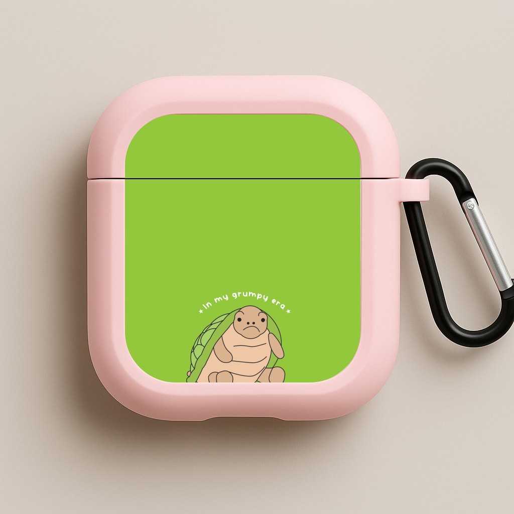 Grumpy Era Turtle Pink AirPods Case