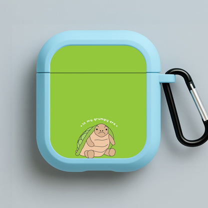 Grumpy Era Turtle Blue AirPods Case