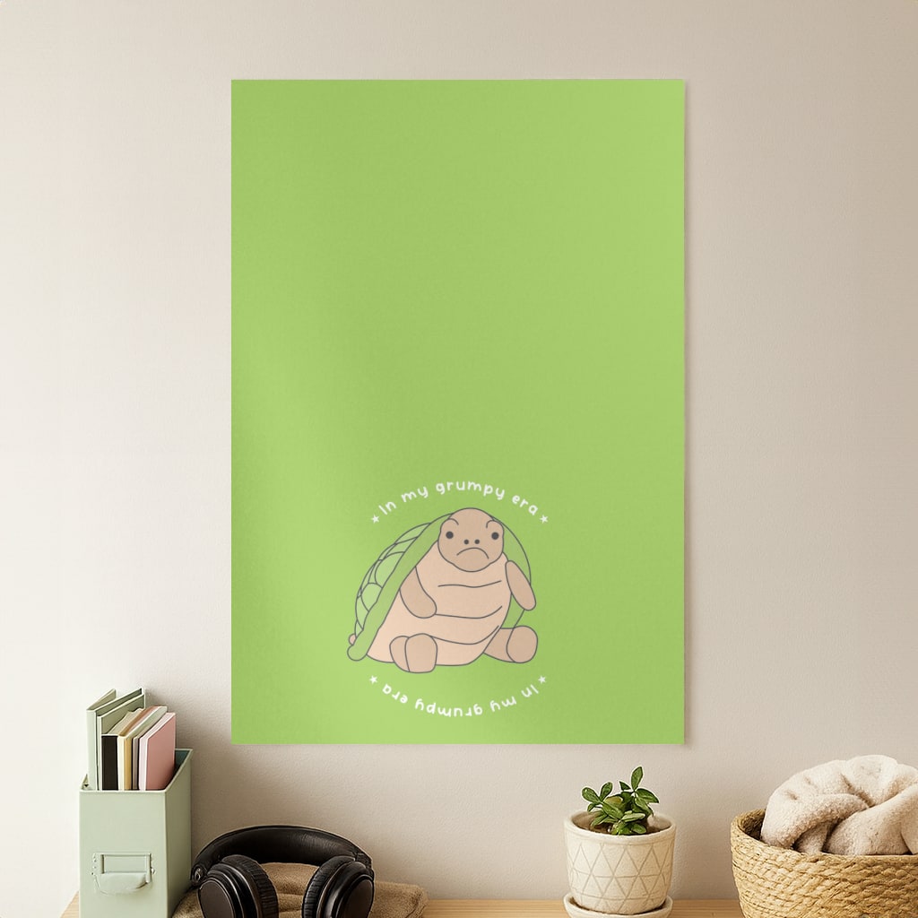 Grumpy Era Turtle Poster
