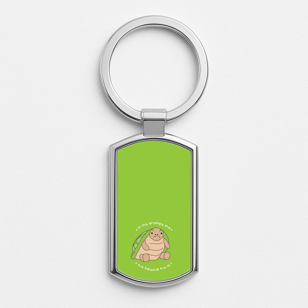Grumpy Era Turtle Silver Keyring