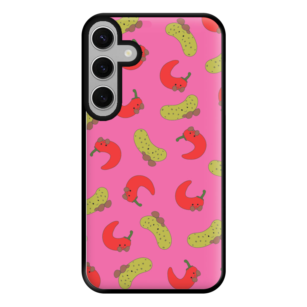 Red Chillis And Pickles Pattern Phone Case for Galaxy S24FE
