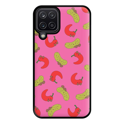 Red Chillis And Pickles Pattern Phone Case for Galaxy A12