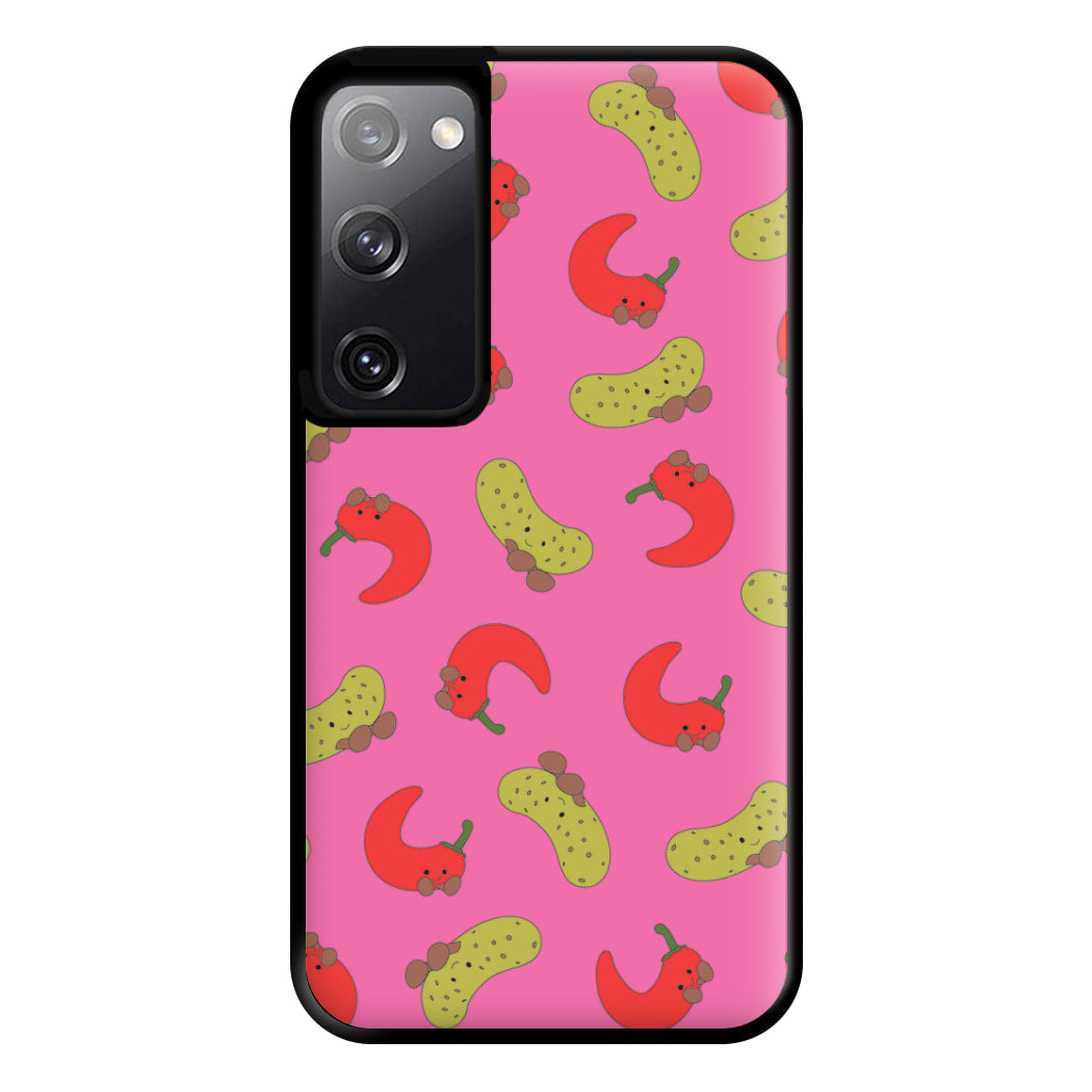 Red Chillis And Pickles Pattern Phone Case for Galaxy S20