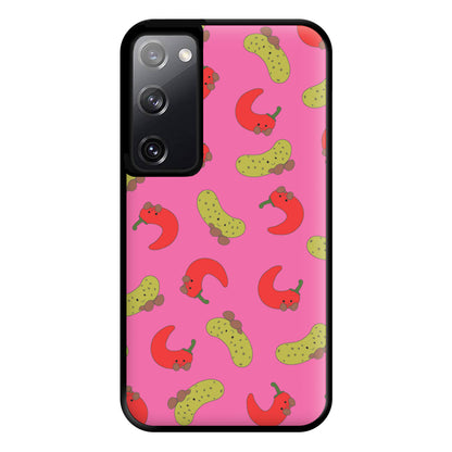 Red Chillis And Pickles Pattern Phone Case for Galaxy S20