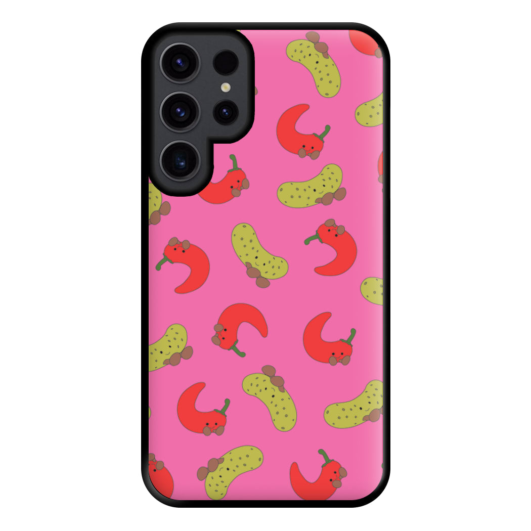 Red Chillis And Pickles Pattern Phone Case for Galaxy S23 Ultra