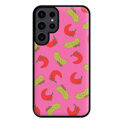 Red Chillis And Pickles Pattern Phone Case for Galaxy S23 Ultra