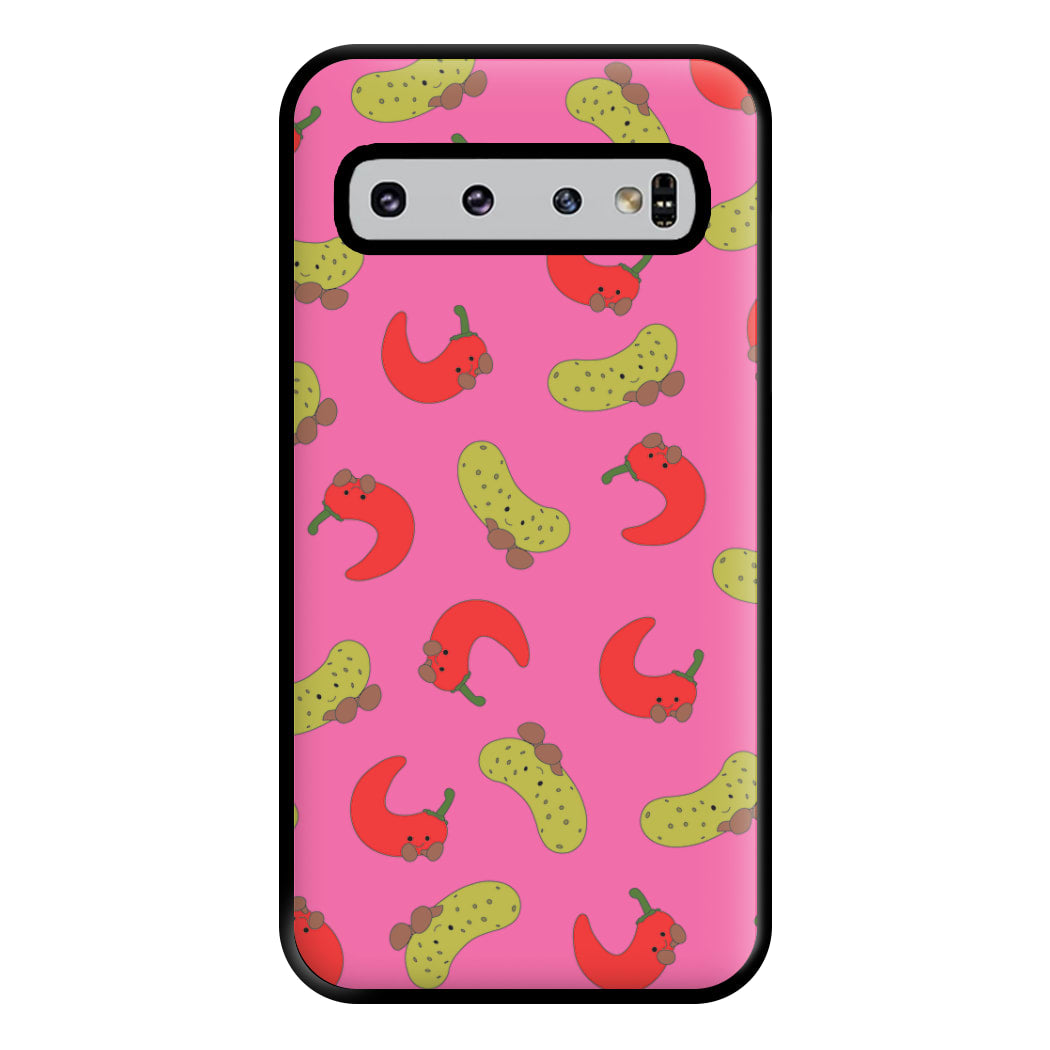 Red Chillis And Pickles Pattern Phone Case for Galaxy S10 Plus