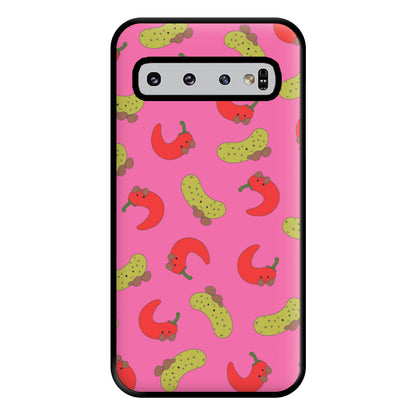 Red Chillis And Pickles Pattern Phone Case for Galaxy S10 Plus