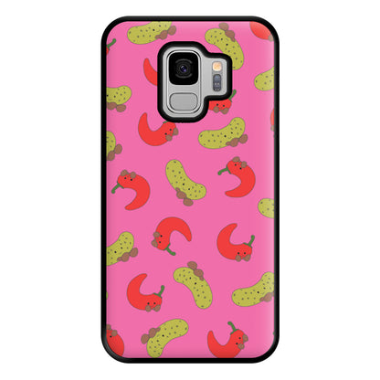 Red Chillis And Pickles Pattern Phone Case for Galaxy S9 Plus