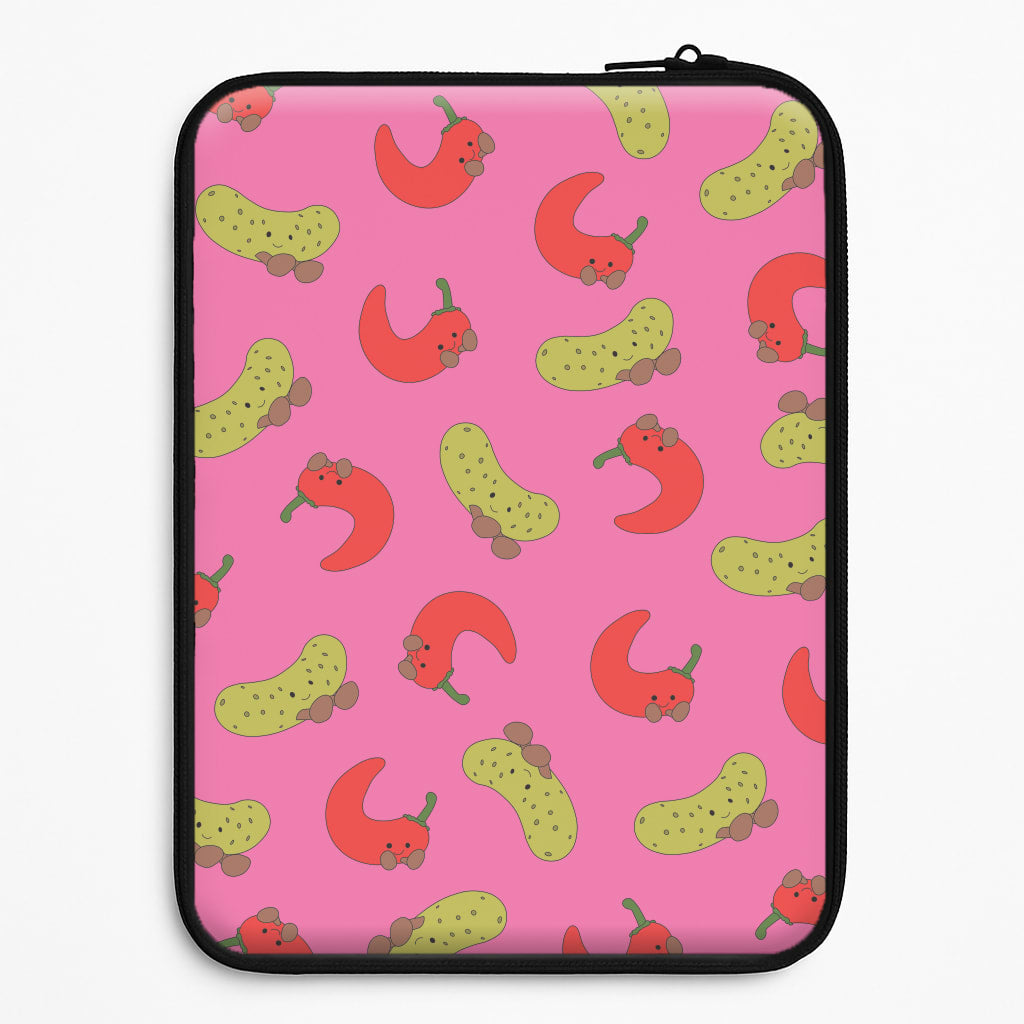 Red Chillis And Pickles Pattern Laptop Sleeve