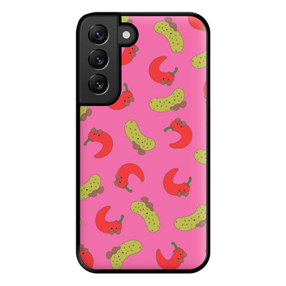 Red Chillis And Pickles Pattern Phone Case for Galaxy S22 Plus