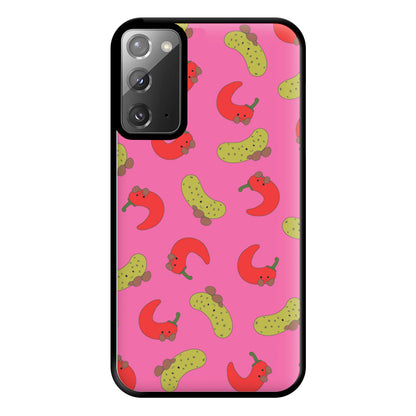 Red Chillis And Pickles Pattern Phone Case for Galaxy Note 20 Ultra