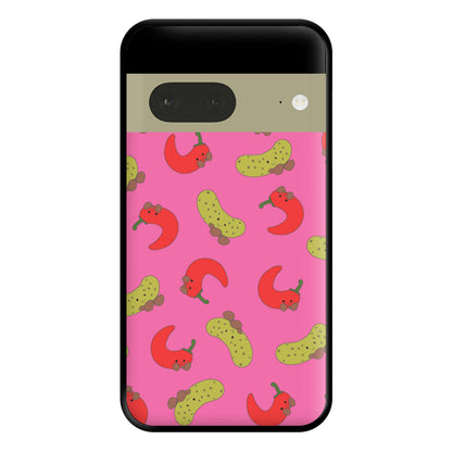 Red Chillis And Pickles Pattern Phone Case for Google Pixel 7a