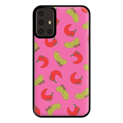 Red Chillis And Pickles Pattern Phone Case for Galaxy A71
