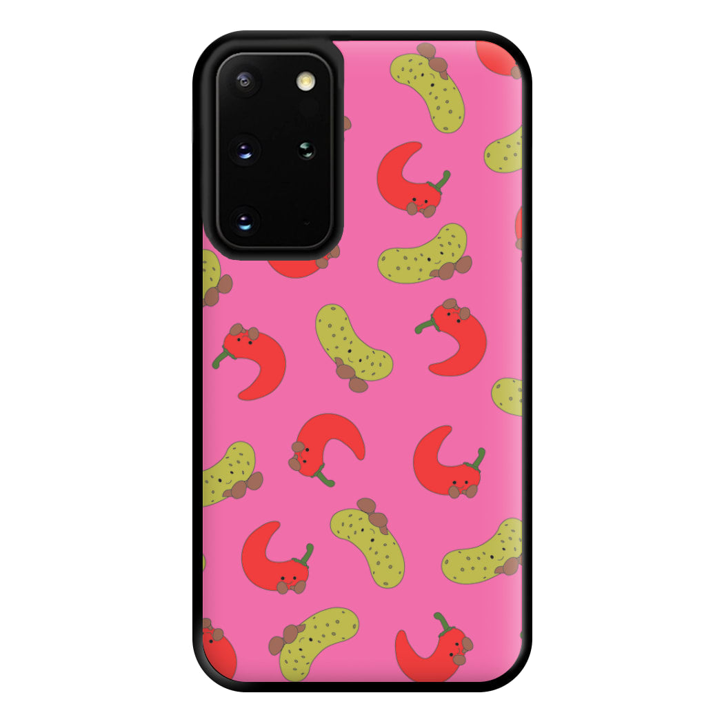Red Chillis And Pickles Pattern Phone Case for Galaxy S20 Plus
