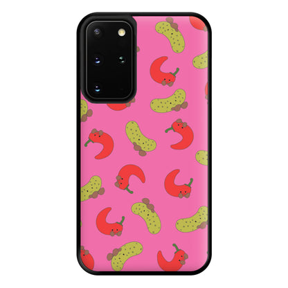 Red Chillis And Pickles Pattern Phone Case for Galaxy S20 Plus