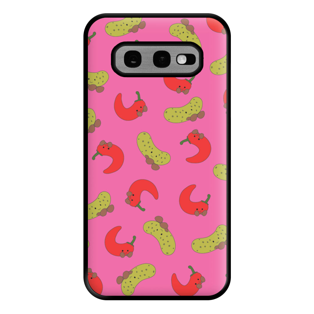 Red Chillis And Pickles Pattern Phone Case for Galaxy S10e